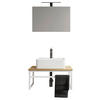 BADEZIMMER 3-teilig  in 60 cm  - Honigeiche/Weiß, MODERN, Glas/Keramik (60cm) - MID.YOU