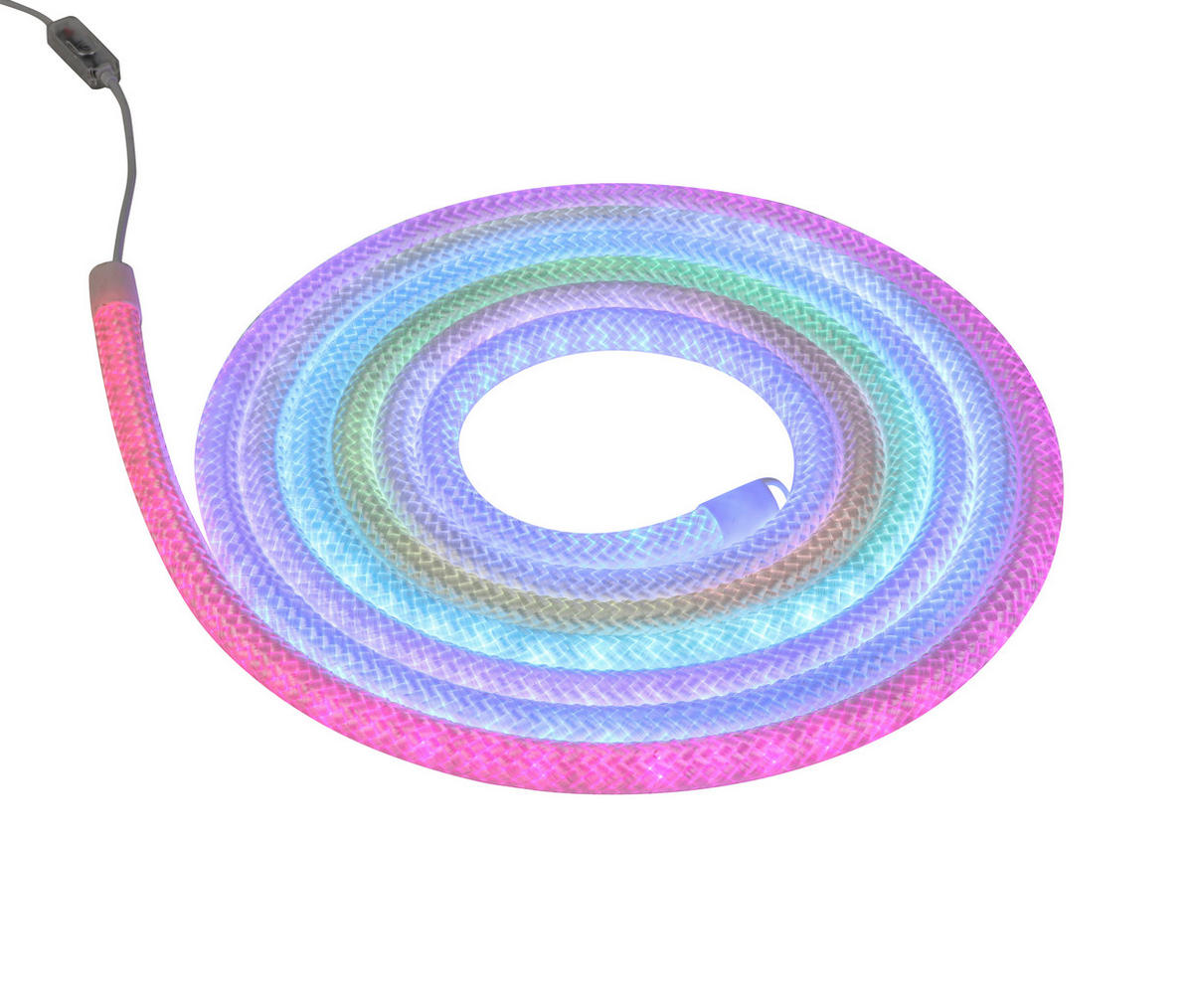 LED-DEKOLEUCHTE 500 cm  - Transparent/Weiß, Trend, Kunststoff/Textil (500cm) - Novel