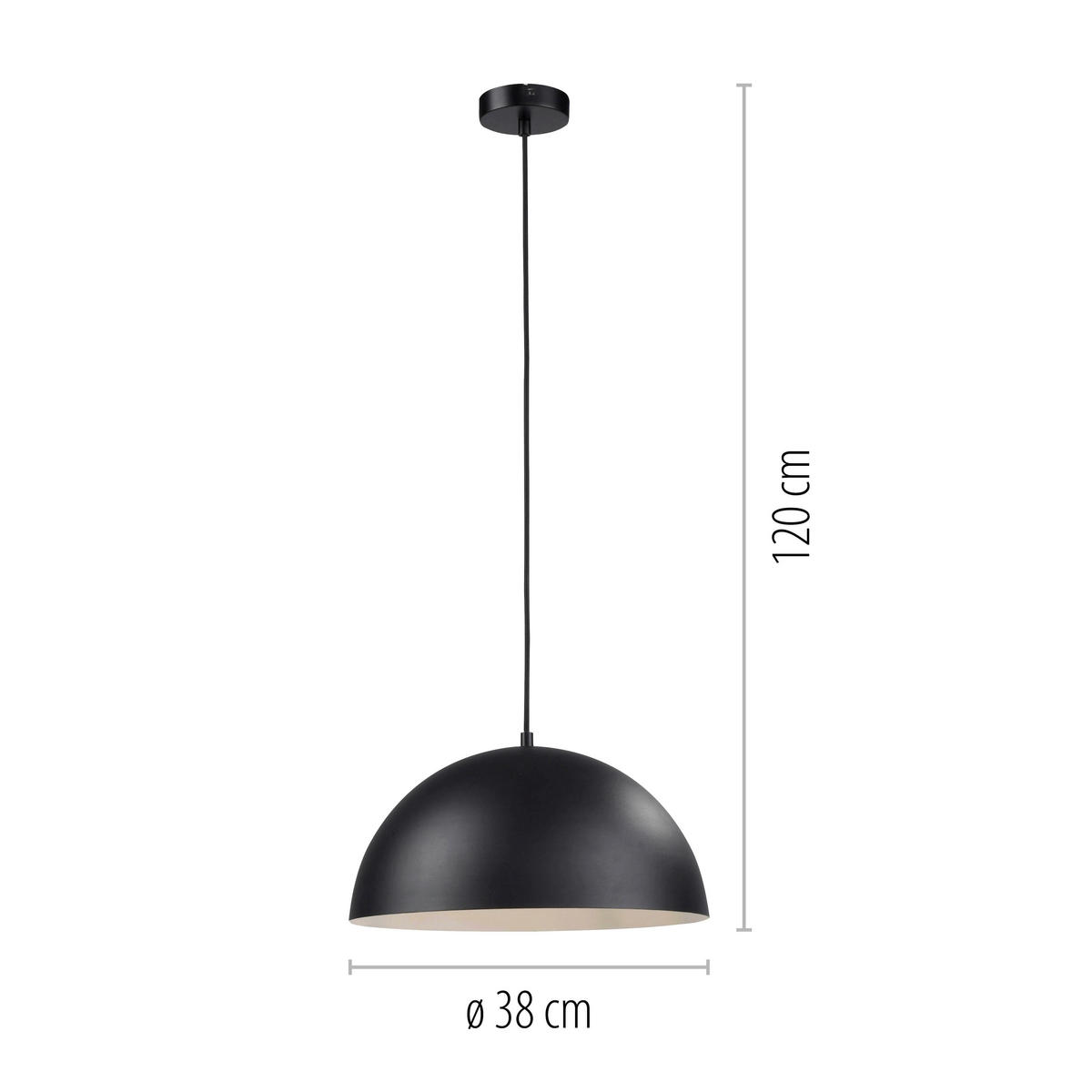 LED-PENDELLEUCHTE SW ALI 38/38/120 cm   - Schwarz, Design, Glas/Kunststoff (38/38/120cm) - Schöner Wohnen