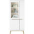 VITRINE Eichefarben, Weiß - Eichefarben/Weiß, Trend, Glas/Holz (80/185/42cm) - Ambia Home