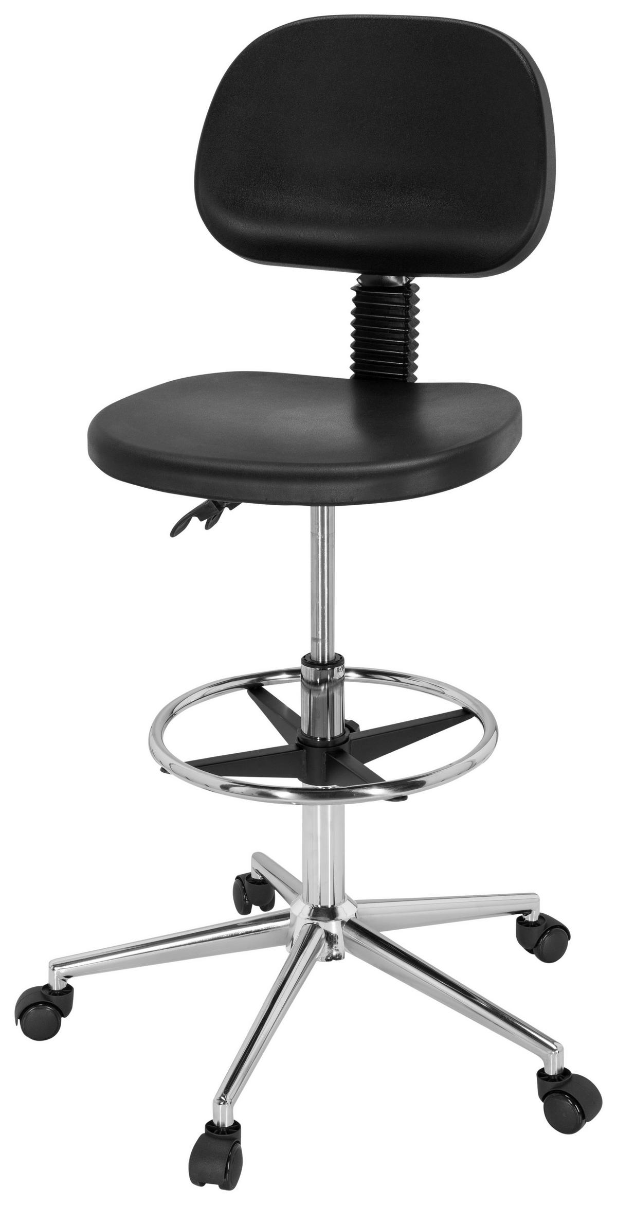 DREHHOCKER Schwarz  - Silberfarben/Schwarz, Basics, Kunststoff/Metall (44/91/50cm) - MID.YOU