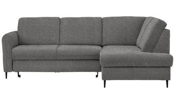 ECKSOFA in Chenille Dunkelgrau  - Dunkelgrau/Schwarz, MODERN, Holz/Textil (241/184cm) - Carryhome