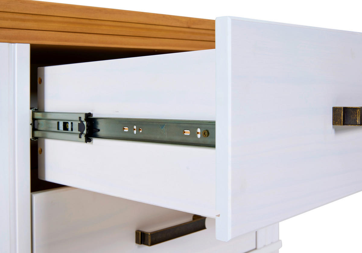 NOĆNI ORMARIĆ bijela, hrast Artisan   - bijela/hrast Artisan, Moderno, drvni materijal/metal (68/53/41cm) - Landscape