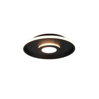 LED-BADEZIMMER-DECKENLEUCHTE - Schwarz, Design, Kunststoff/Metall (40/40/6,8cm) - Trio Leuchten