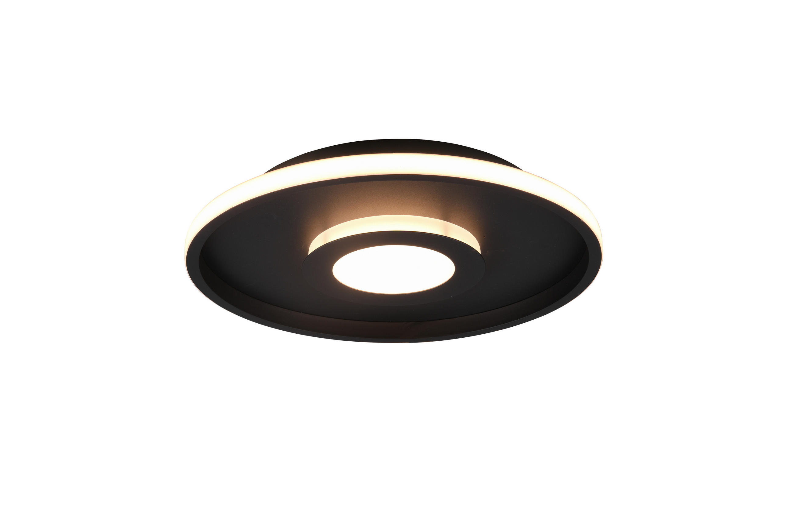 Trio Leuchten Led-Badezimmer-Deckenleuchte Schwarz 40x6.8x40 cm