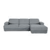 ECKSOFA Dunkelgrau Webstoff  - Dunkelgrau/Schwarz, Design, Kunststoff/Textil (204/293cm) - MID.YOU