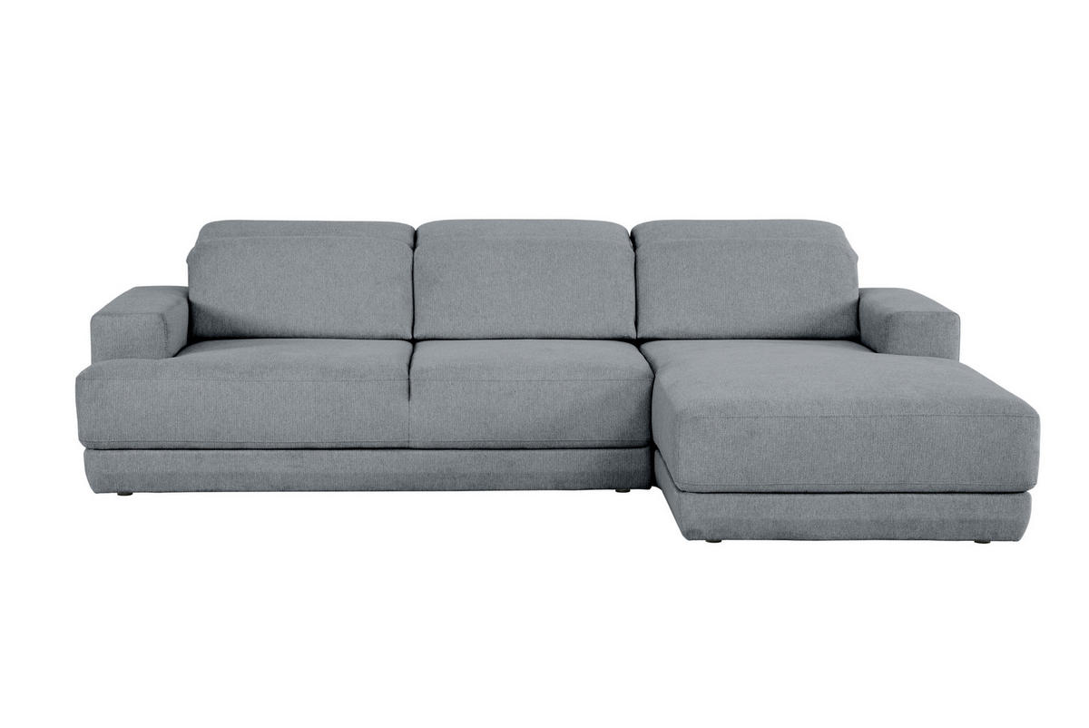 ECKSOFA  in Webstoff Dunkelgrau  204/293 cm  - Dunkelgrau/Schwarz, Design, Kunststoff/Textil (204/293cm) - MID.YOU