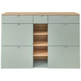 SCHUHSCHRANK 148/103/38 cm  - Salbeigrün/Silberfarben, Design, Holzwerkstoff/Kunststoff (148/103/38cm) - Xora