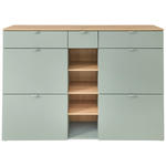 SCHUHSCHRANK 148/103/38 cm  - Salbeigrün/Silberfarben, Design, Holzwerkstoff/Kunststoff (148/103/38cm) - Xora