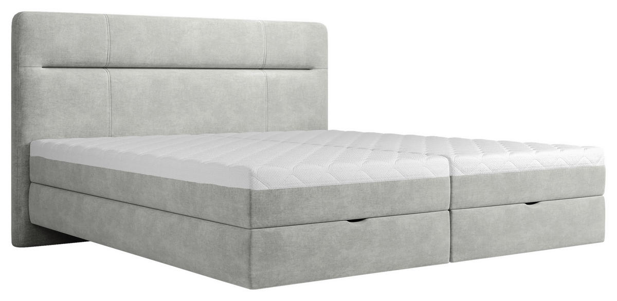 BOXBETT 140/200 cm  in Hellgrau  - Hellgrau, Modern, Holz/Holzwerkstoff (140/200cm) - MID.YOU