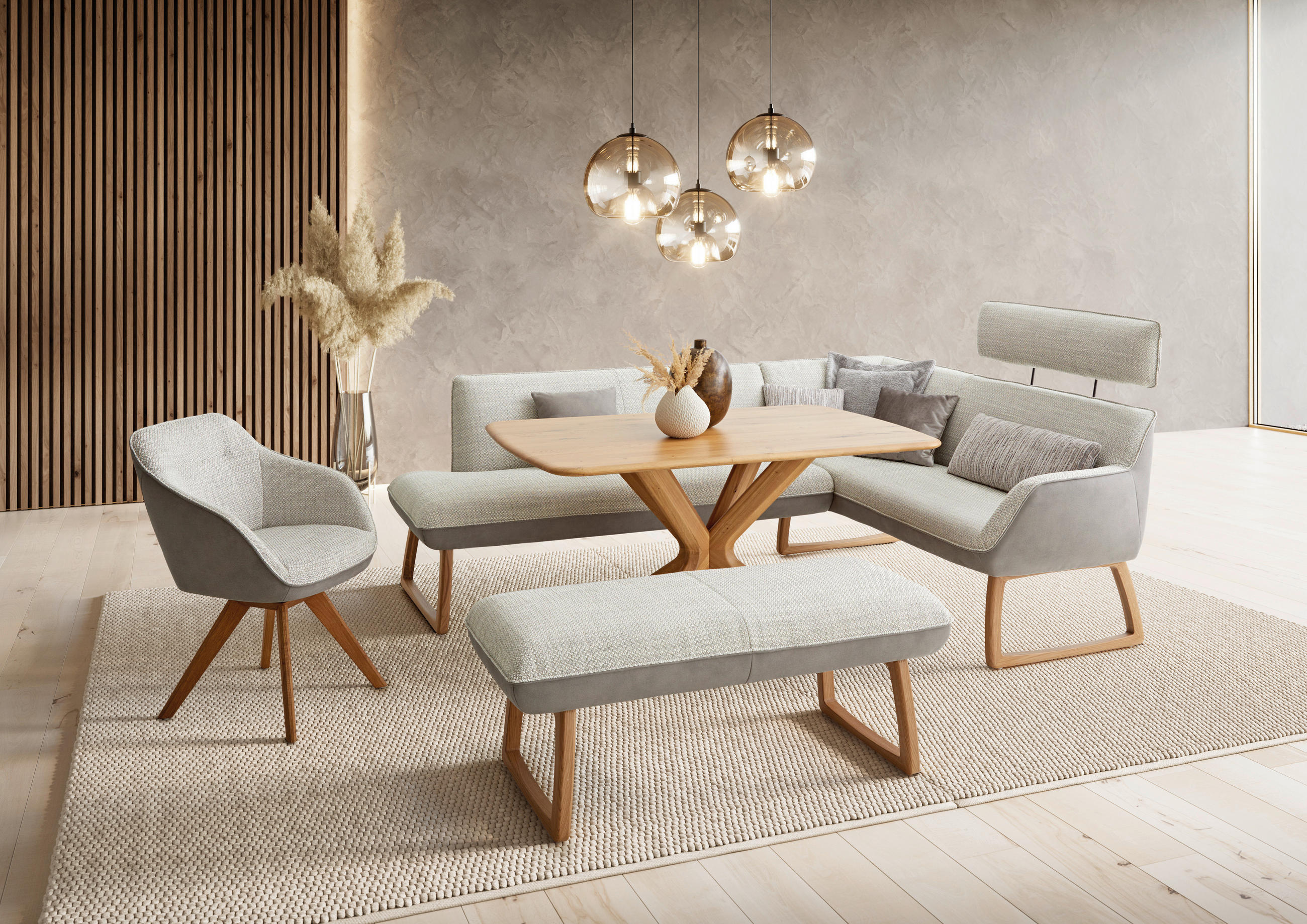 ESSTISCH Wildeiche massiv Wildeiche  - Wildeiche, Design, Holz (140/90/76cm) - Koinor