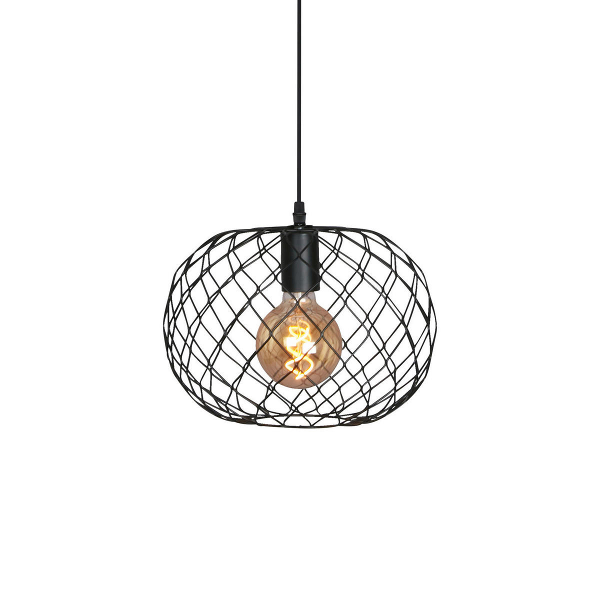 VISIACE SVIETIDLO,   - čierna, Design, kov/drevo (30/149cm)