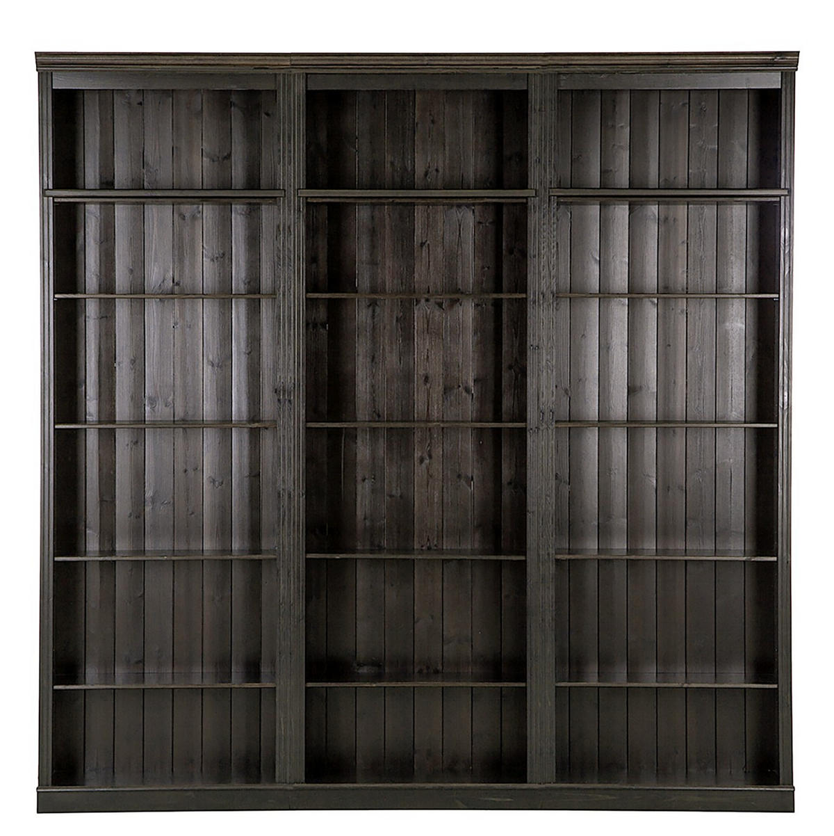 BÜCHERWAND Kiefer massiv Kieferfarben, Dunkelbraun  - Dunkelbraun/Kieferfarben, Design, Holz (223/222/34cm) - Livetastic