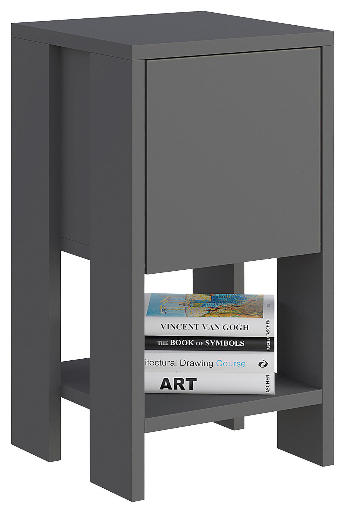 NACHTTISCH 30/55/30 cm  in Anthrazit  - Anthrazit, Design, Holzwerkstoff (30/55/30cm) - Livetastic