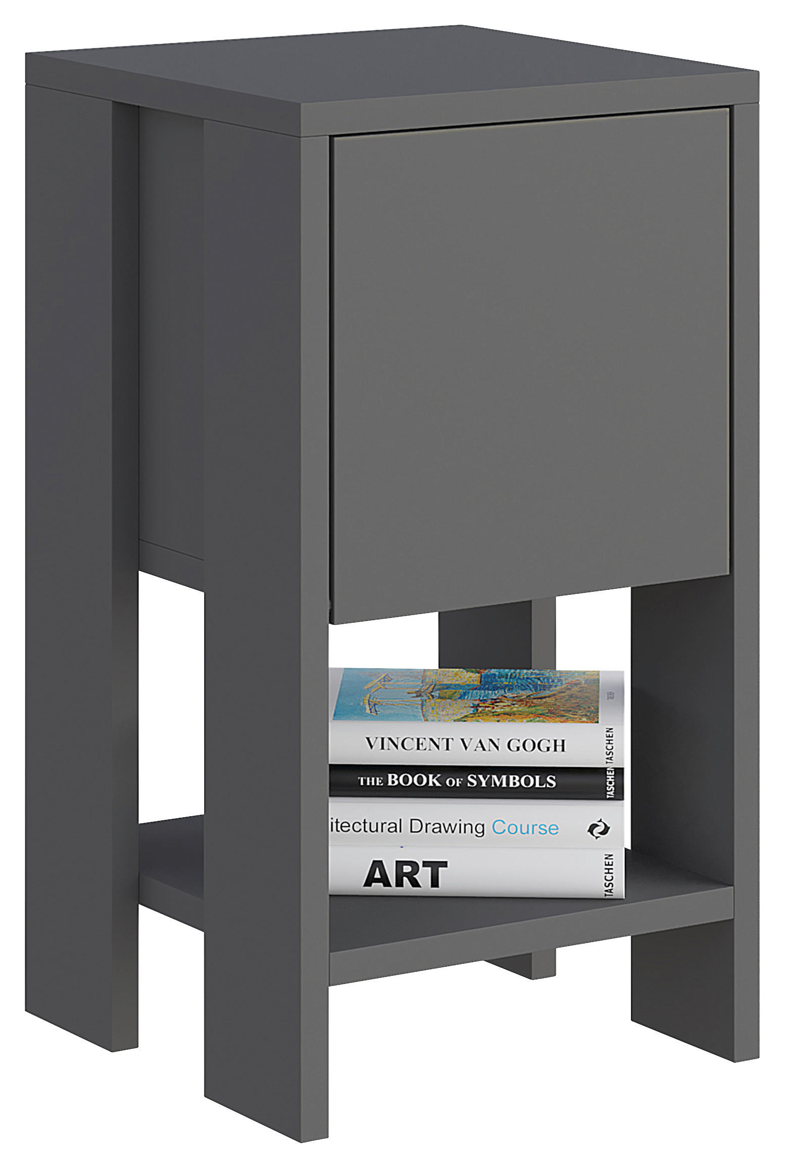Livetastic Nachttisch Anthrazit 30x55x30 cm