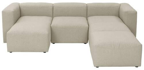 WOHNLANDSCHAFT Creme Flachgewebe  - Creme, Design, Kunststoff/Textil (160/275/235cm) - Max Winzer