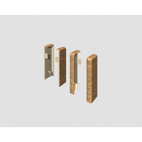 Sockelleitenendstück Eiche Braun, Eichefarben  - Eichefarben/Braun, Basics, Kunststoff (2.2/2.2/5.9cm) - Egger Holzwerkstoffe