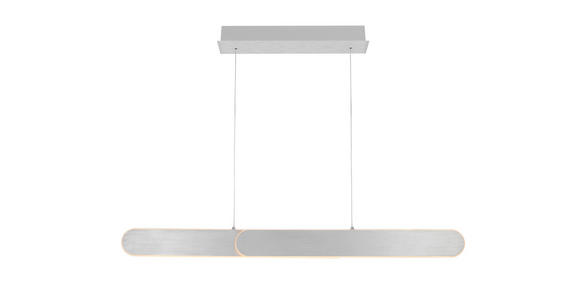 LED-HÄNGELEUCHTE 115/7,5/150 cm  - Silberfarben, Design, Metall (115/7,5/150cm) - Dieter Knoll
