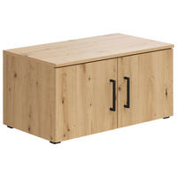 AUFSATZSCHRANK 70/35/40 cm   - Schwarz/Eiche Artisan, Modern, Holzwerkstoff/Kunststoff (70/35/40cm) - Carryhome