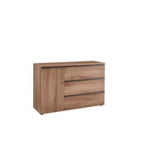 SIDEBOARD  120/78/40 cm 3 Schublade(n)  - Eichefarben/Graphitfarben, Basics, Holzwerkstoff/Kunststoff (120/78/40cm) - Moderano
