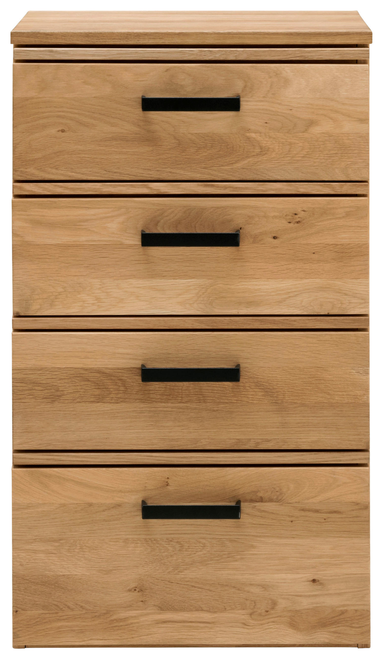 KOMMODE  in 50/89/39 cm  - Eichefarben/Schwarz, MODERN, Holz/Metall (50/89/39cm)