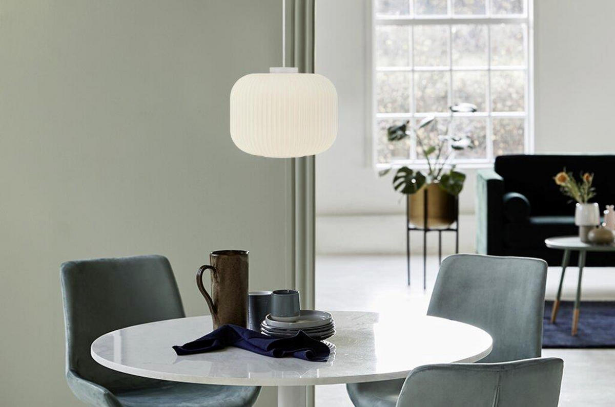 HÄNGELEUCHTE MILFORD 30/23,5 cm   - Weiß, Design, Glas (30/23,5cm) - Nordlux