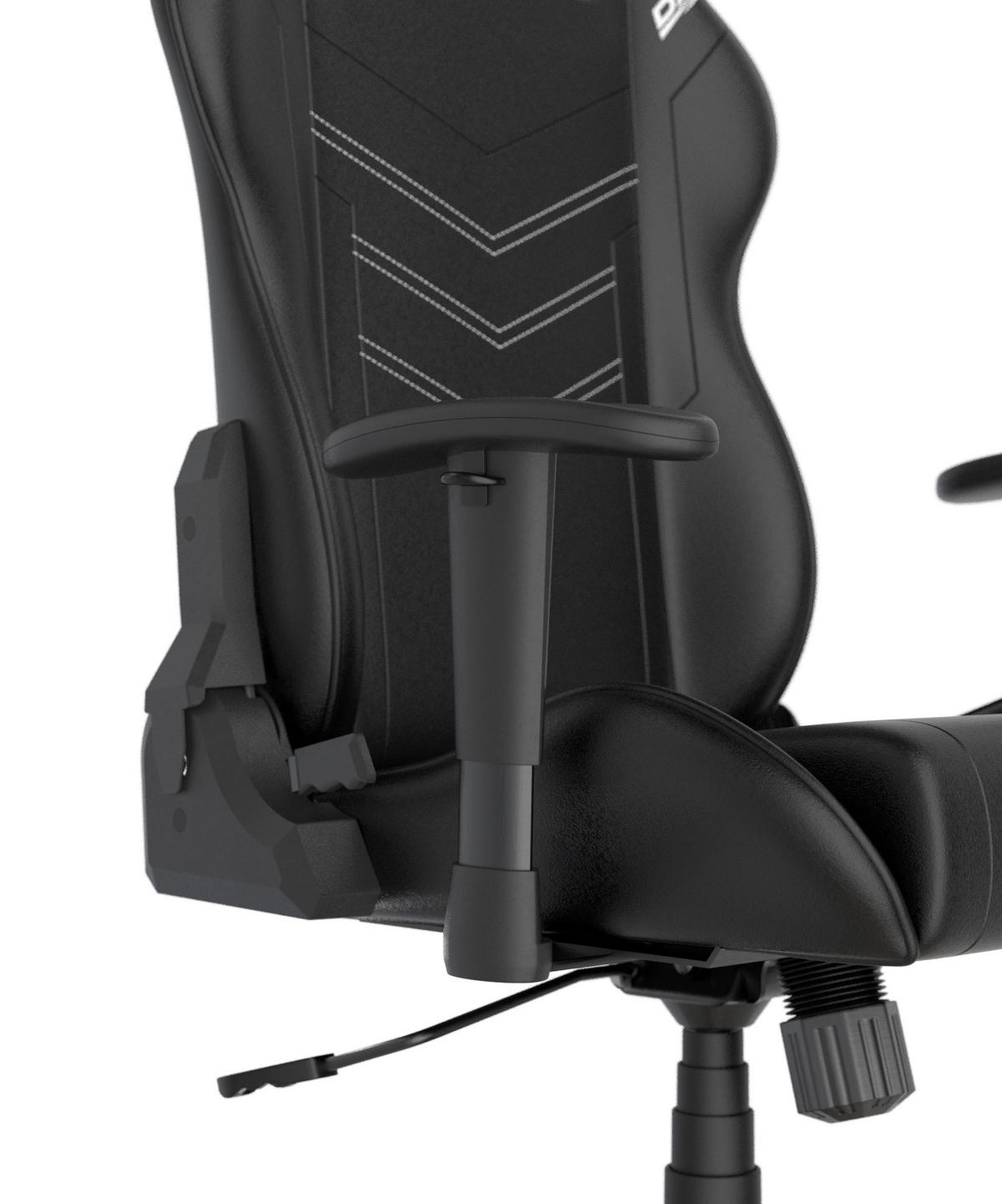 GAMINGSTUHL  in Lederlook Schwarz  - Schwarz/Weiß, KONVENTIONELL, Kunststoff/Textil (70/132/70cm) - Dxracer