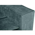 BIGSOFA in Flachgewebe Blau  - Chromfarben/Blau, KONVENTIONELL, Textil/Metall (256/68/122cm) - Carryhome