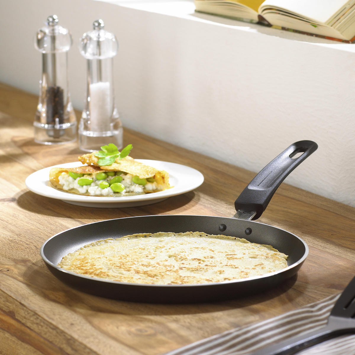 CREPESPFANNE 25 cm  - Anthrazit, Basics, Metall (25cm) - Kelomat