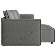 ECKSOFA Grau Webstoff Zierkissen, Rückenkissen, Rücken echt  - Schwarz/Grau, MODERN, Kunststoff/Textil (153/350cm) - Xora