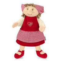HANDPUPPE Gretel - Beige/Rot, Basics, Textil (28/27/9cm) - Sterntaler