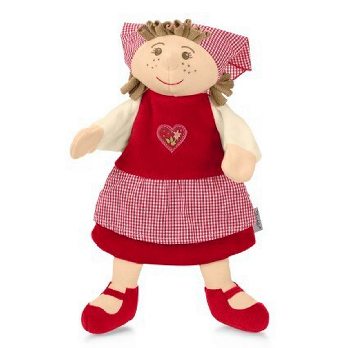 HANDPUPPE Gretel - Beige/Rot, Basics, Textil (28/27/9cm) - Sterntaler