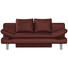 SCHLAFSOFA in Leder Weinrot - Chromfarben/Weinrot, MODERN, Leder/Metall (214/90/93cm) - Novel SCHLAFSOFA in Leder Weinrot - Chromfarben/Weinrot, MODERN, Leder/Metall (214/90/93cm) - Novel