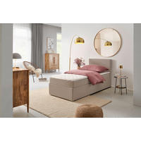BOXBETT 90/200 cm  in Sandfarben  - Sandfarben/Schwarz, Basics, Kunststoff/Textil (90/200cm) - P & B