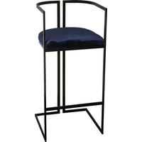 STOL, kovina, tekstil modra  - modra/črna, Basics, kovina/tekstil (39/90/42cm)