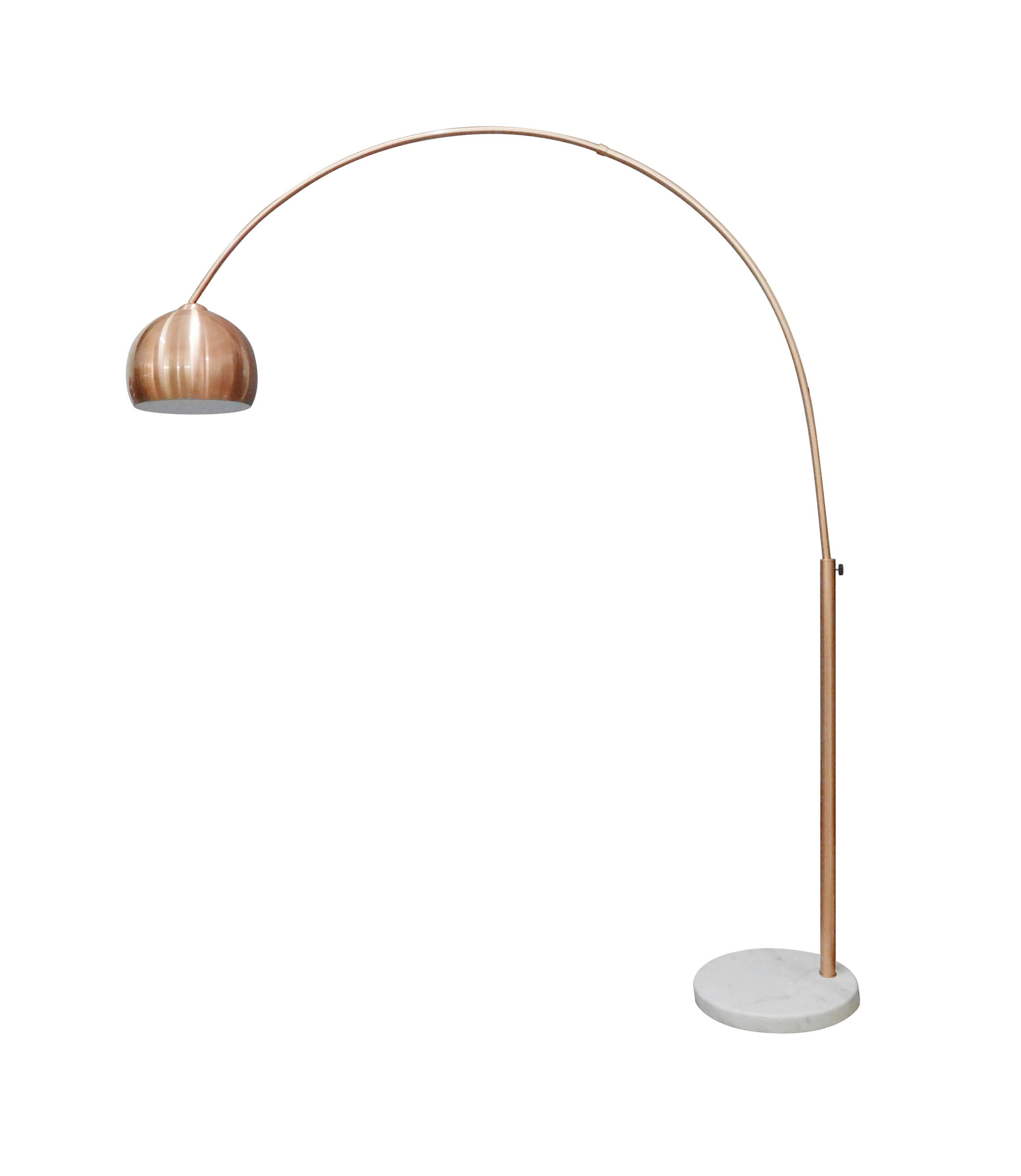 BOGENLEUCHTE  165/205/30 cm   - Weiß/Kupferfarben, Design, Stein/Metall (165/205/30cm) - P & B