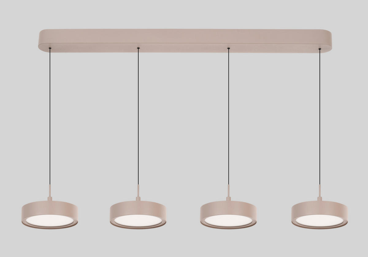LED-HÄNGELEUCHTE Valensole 105/150/17,5 cm  - Sandfarben, Design, Metall (105/150/17,5cm)