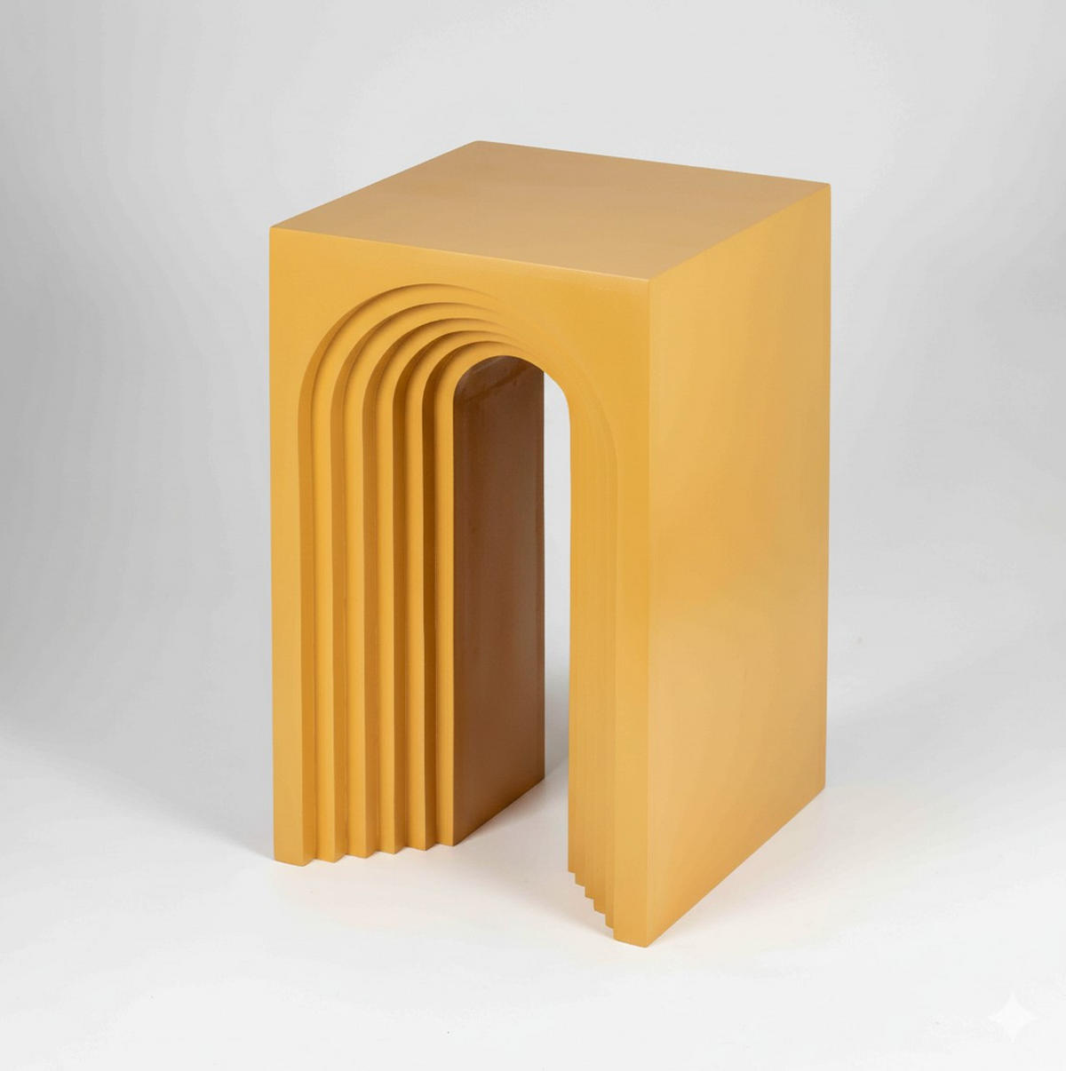 BEISTELLTISCH 30/30/50 cm Mangoholz Hartholz Gelb  - Gelb, Basics, Holz (30/30/50cm) - MID.YOU