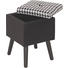 HOCKER Schwarz, Weiß - Schwarz/Weiß, MODERN, Holzwerkstoff/Textil (40/45/40cm) - CARRYHOME