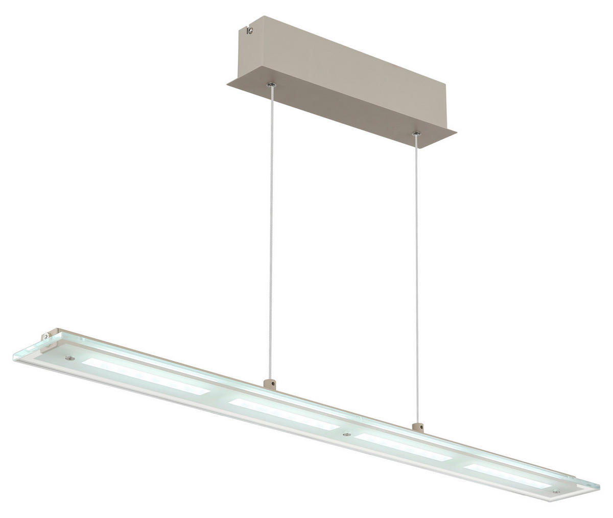 LED-HÄNGELEUCHTE Novak 88/9/150 cm  - Sandfarben/Klar, Design, Glas/Kunststoff (88/9/150cm) - Globo