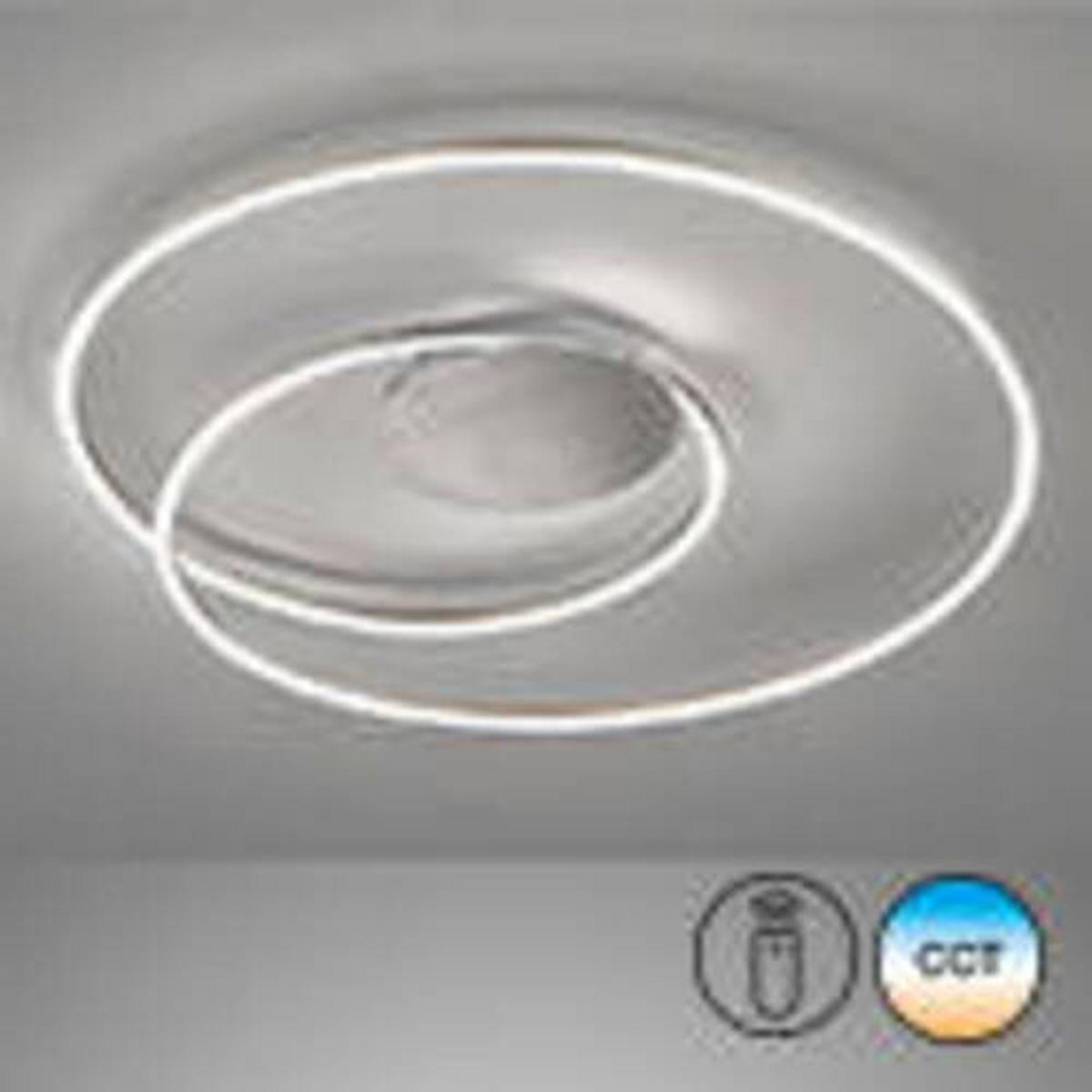 LED-DECKENLEUCHTE  68/8 cm    - Nickelfarben, Design, Metall (68/8cm) - Fischer & Honsel