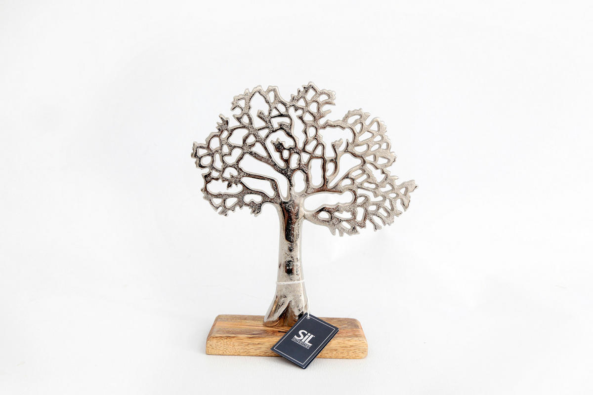 DEKORAČNÍ STROMEK - Basics, kov/dřevo (22.5/9/26.5cm)