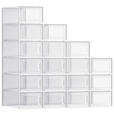 SCHUHBOX - Transparent/Weiß, Trend, Kunststoff (33,3/14,3/23,1cm) - Boxxx