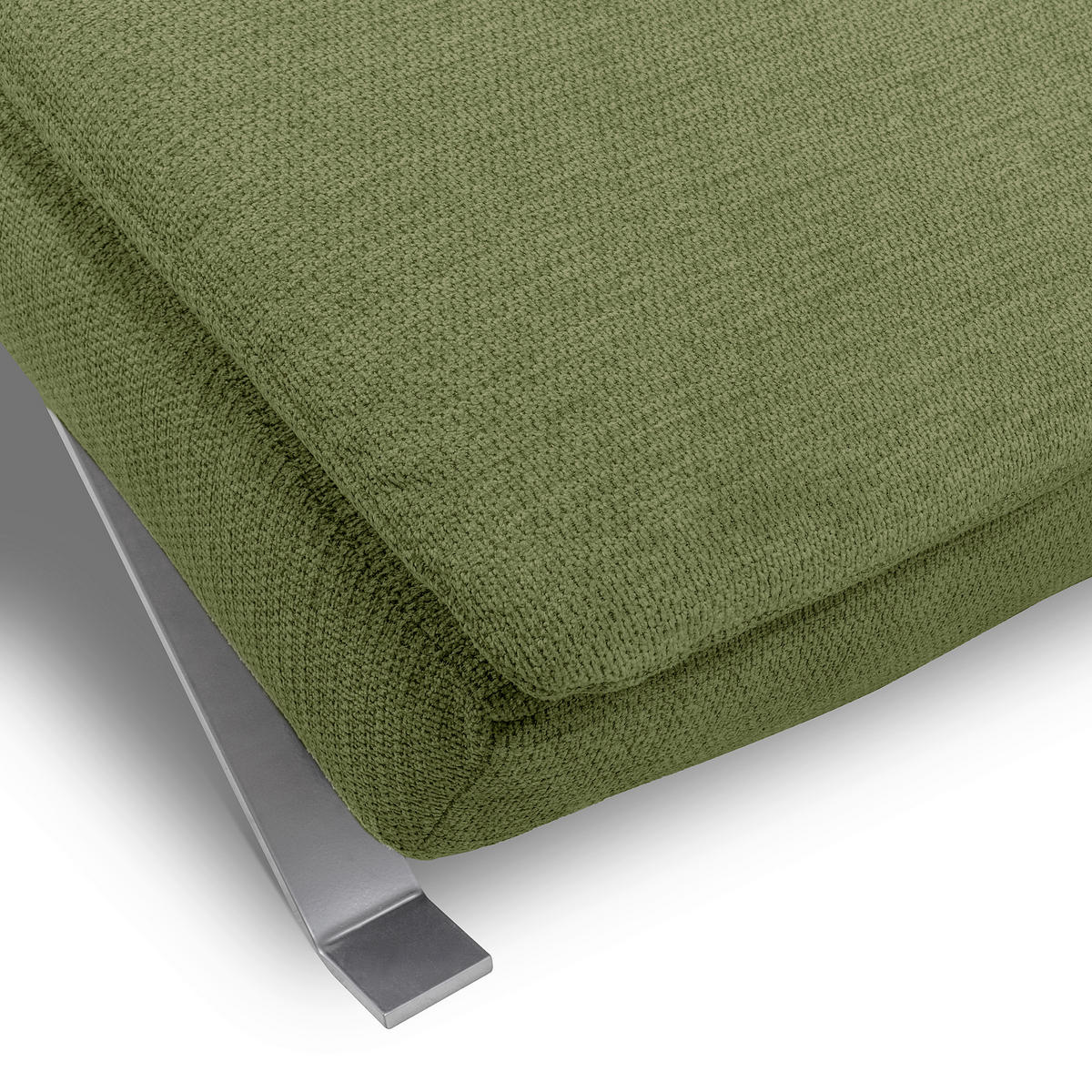 RELAXLIEGE in Chenille Grün  - Silberfarben/Grün, Design, Textil/Metall (65/95/171cm) - Celina Home