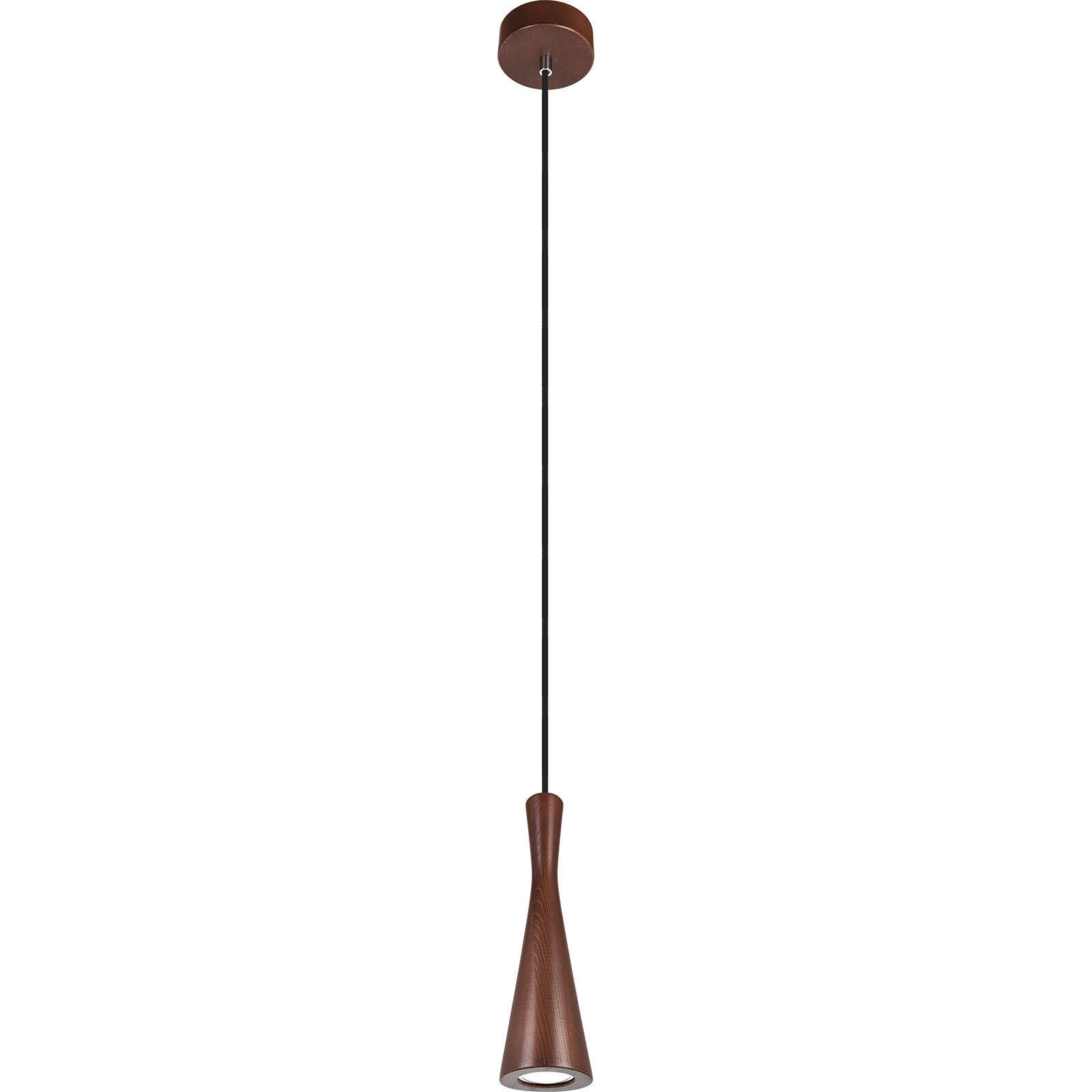 HÄNGELEUCHTE 10/90-140 cm  - Nussbaumfarben/Schwarz, Design, Holz (10/90-140cm)