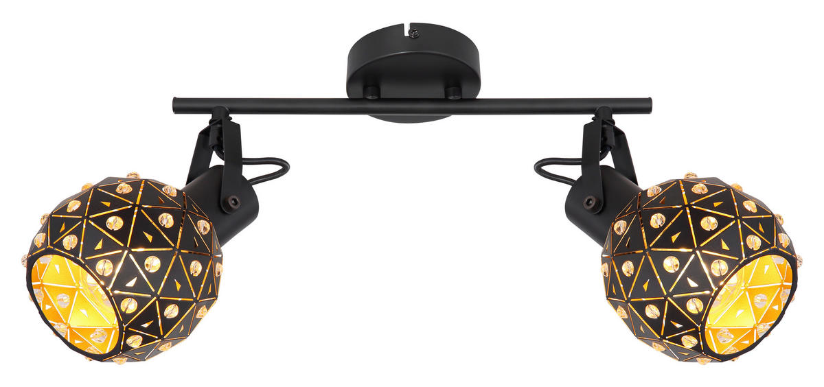 REFLEKTOR  Jodie   35/12/26 cm          - zlate barve/črna, Basics, kovina/steklo (35/12/26cm) - Globo