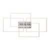 LED-DECKENLEUCHTE 95/51,5/9 cm   - Nickelfarben, Design, Kunststoff/Metall (95/51,5/9cm)