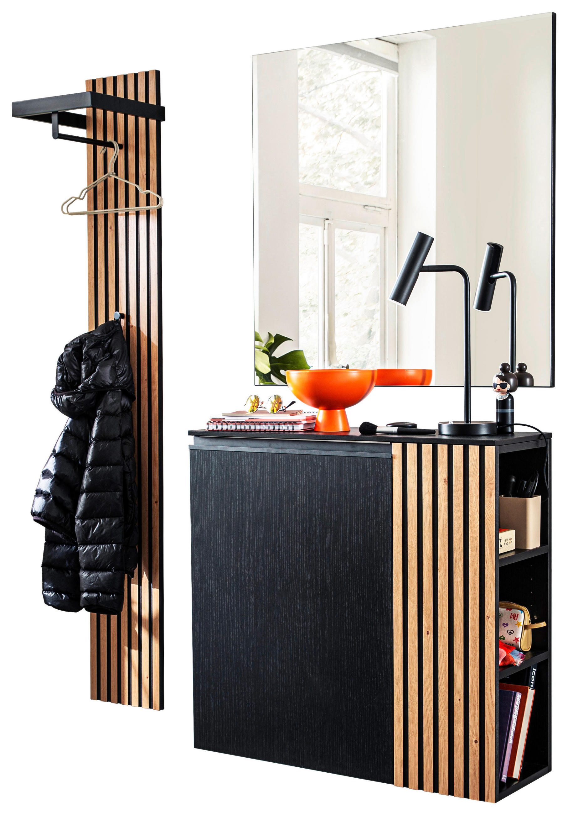 GARDEROBE 3-teilig  in 130/200/30 cm  - Eichefarben, Design, Holz/Holzwerkstoff (130/200/30cm) - Moderano