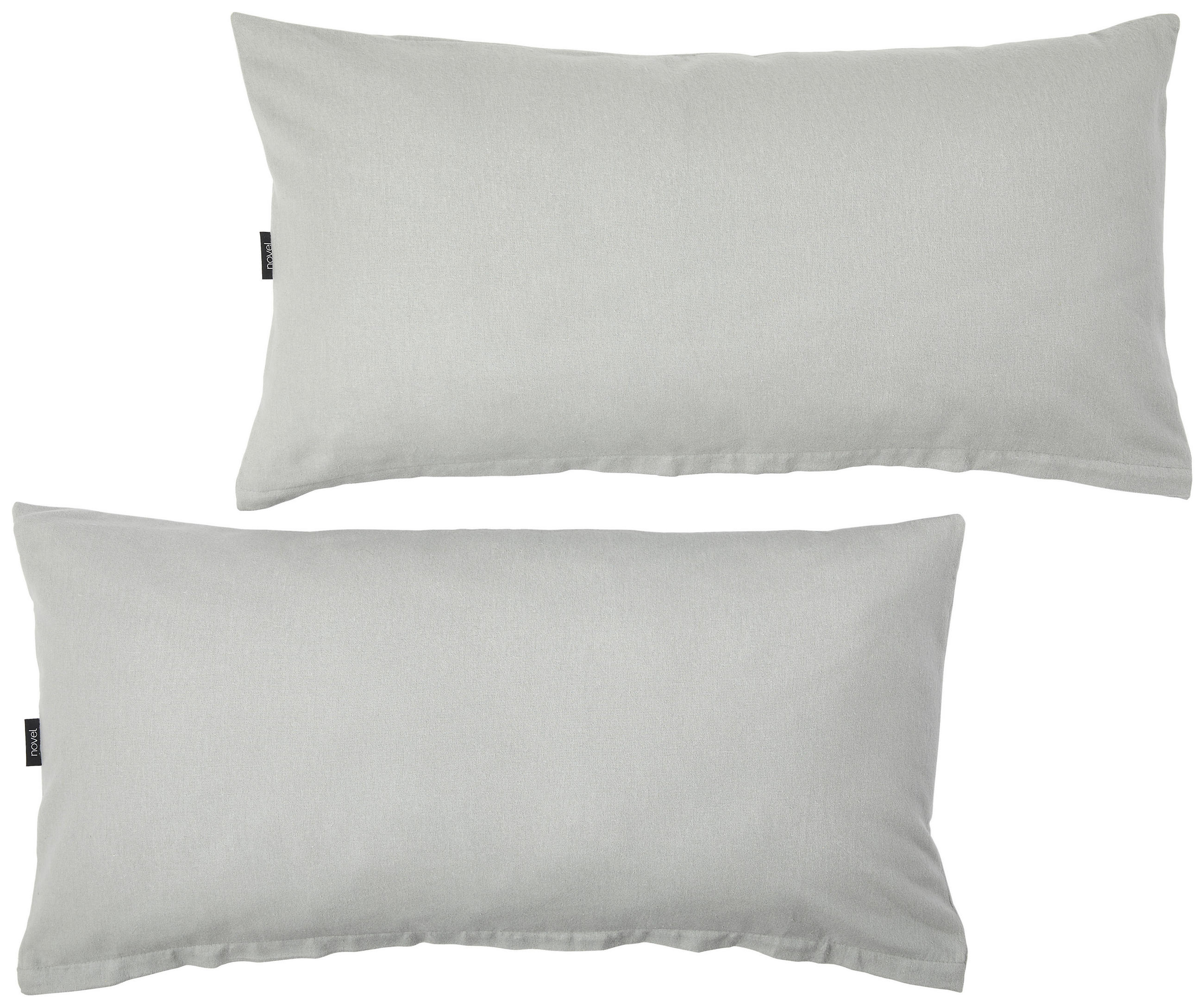 KISSENHÜLLEN-SET Flanell 40/80 cm  - Silberfarben, Basics, Textil (40/80cm) - Novel