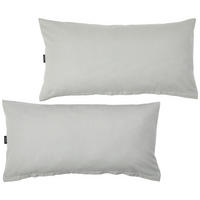 KISSENHÜLLEN-SET Flanell 40/80 cm  - Silberfarben, Basics, Textil (40/80cm) - Novel